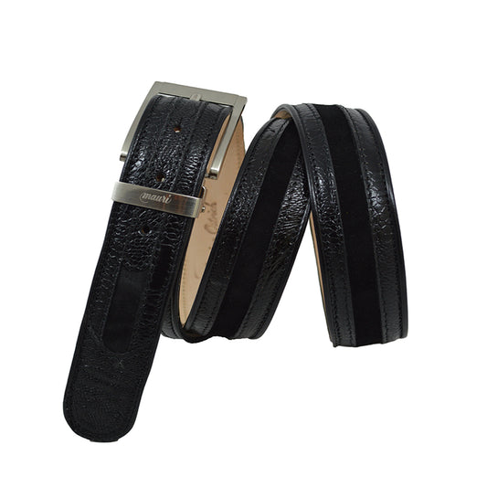 Sheriff Collection x Black Ostrich Belt
