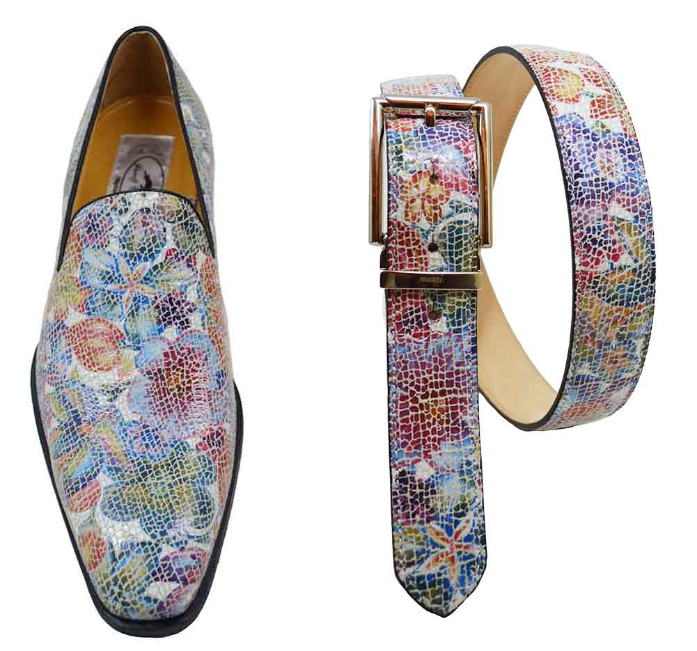 Mauri 4689 Sheriff Collection Ultra-Suede Mosaic Floral Shoe