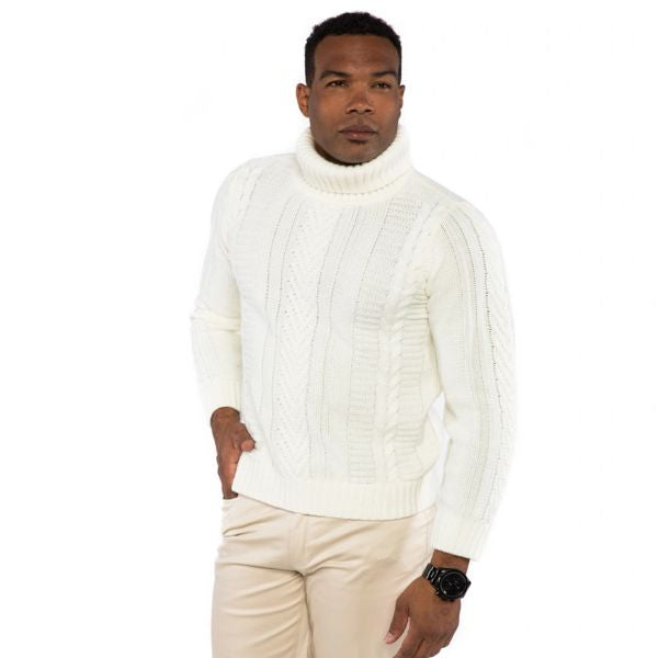 Prestige Cable Knit Turtle Neck Sweater